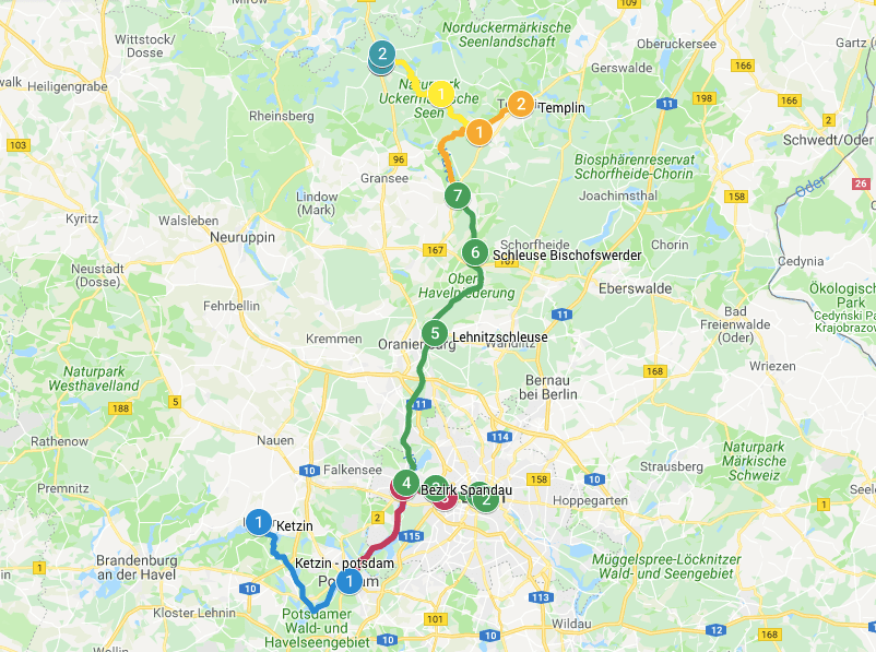 One-Way-Tour von Fleesensee nach Fürstenberg