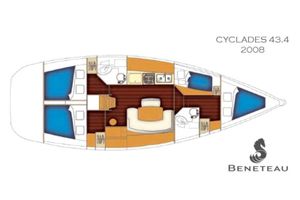 Beneteau Cyclades 43.4 (4Cab) Bild 15